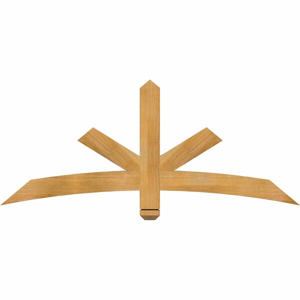 Ekena Millwork Alberta Rough Sawn Timber Gable Bracket, Western Red Cedar, 60"W x 25"H x 2"D x 4"F, 10/12 Pitch GBW060X25X0204ALB00RWR - main